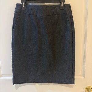 Gray Knee-length Pencil Skirt for Work